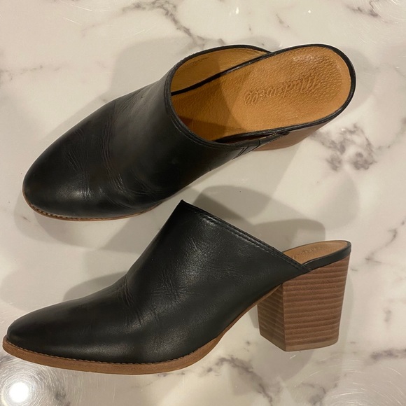 Madewell Shoes - Madewell Mule Black Leather Size 8 EUC